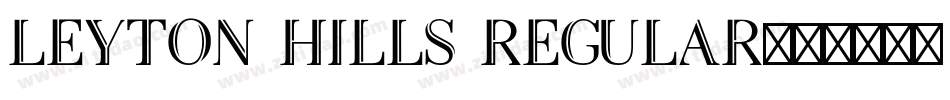 Leyton Hills Regular字体转换